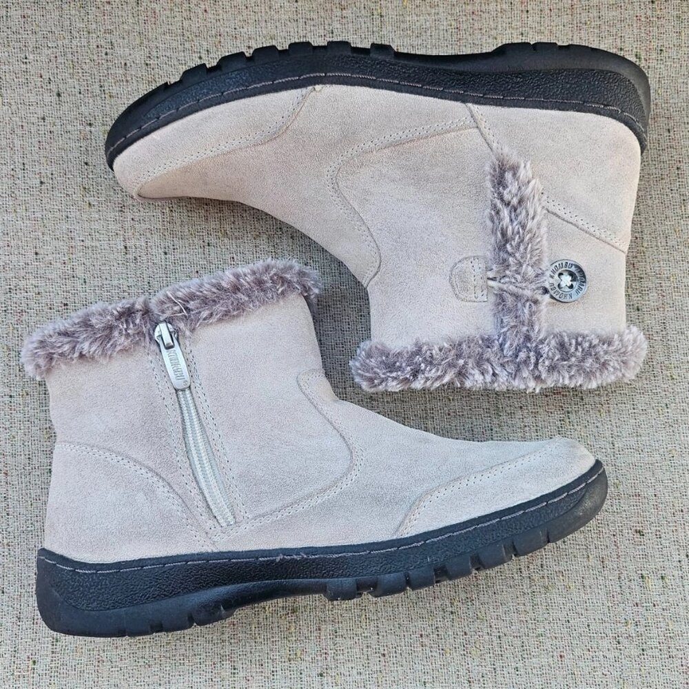 Khombu Women Boots High Top Faux Fur Leather and Man Made Upper Size 7M - Picture 5 of 11